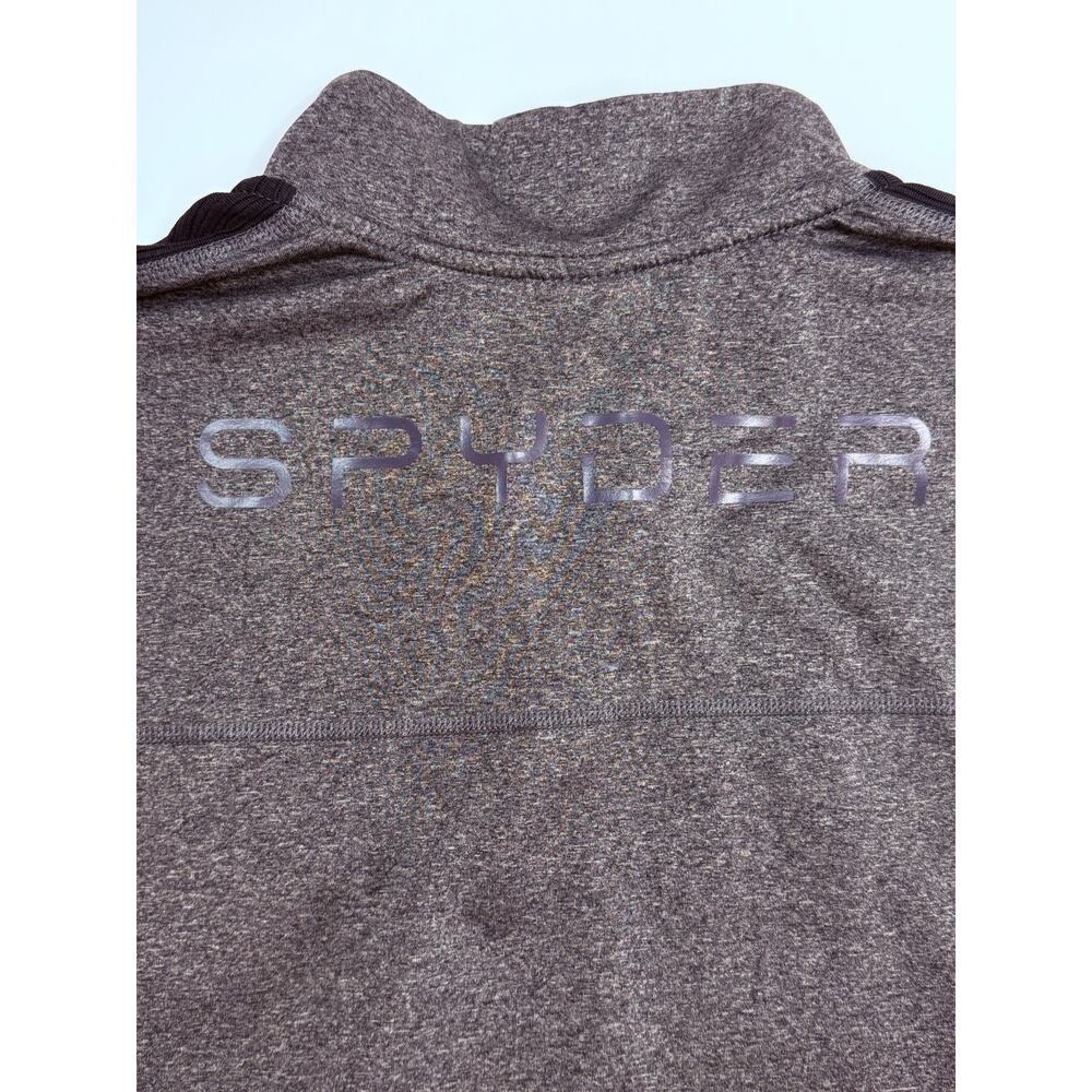 Active Quarter Zip Performance Pullover Gray Stretch Athletic Spyder Large - Picture 10 of 10